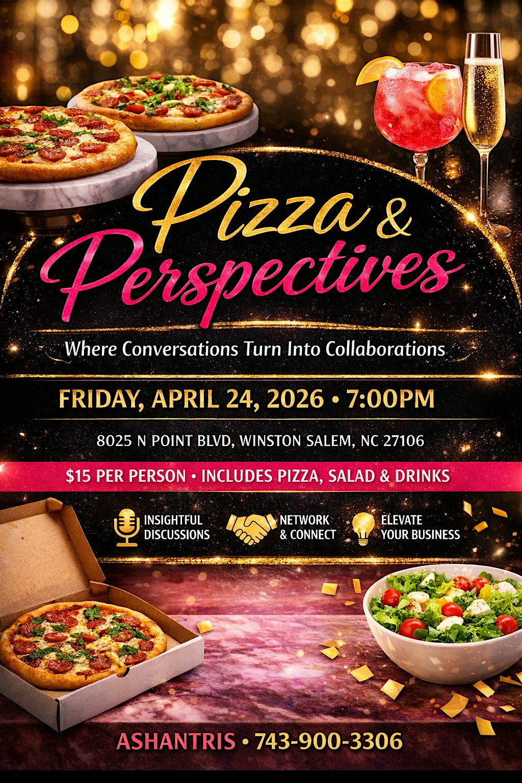 Pizza & Perspectives at 8025 North Point Blvd – Winston-Salem, NC