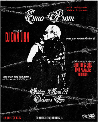 Emo Night Prom at Chelsea’s Live – Baton Rouge, LA