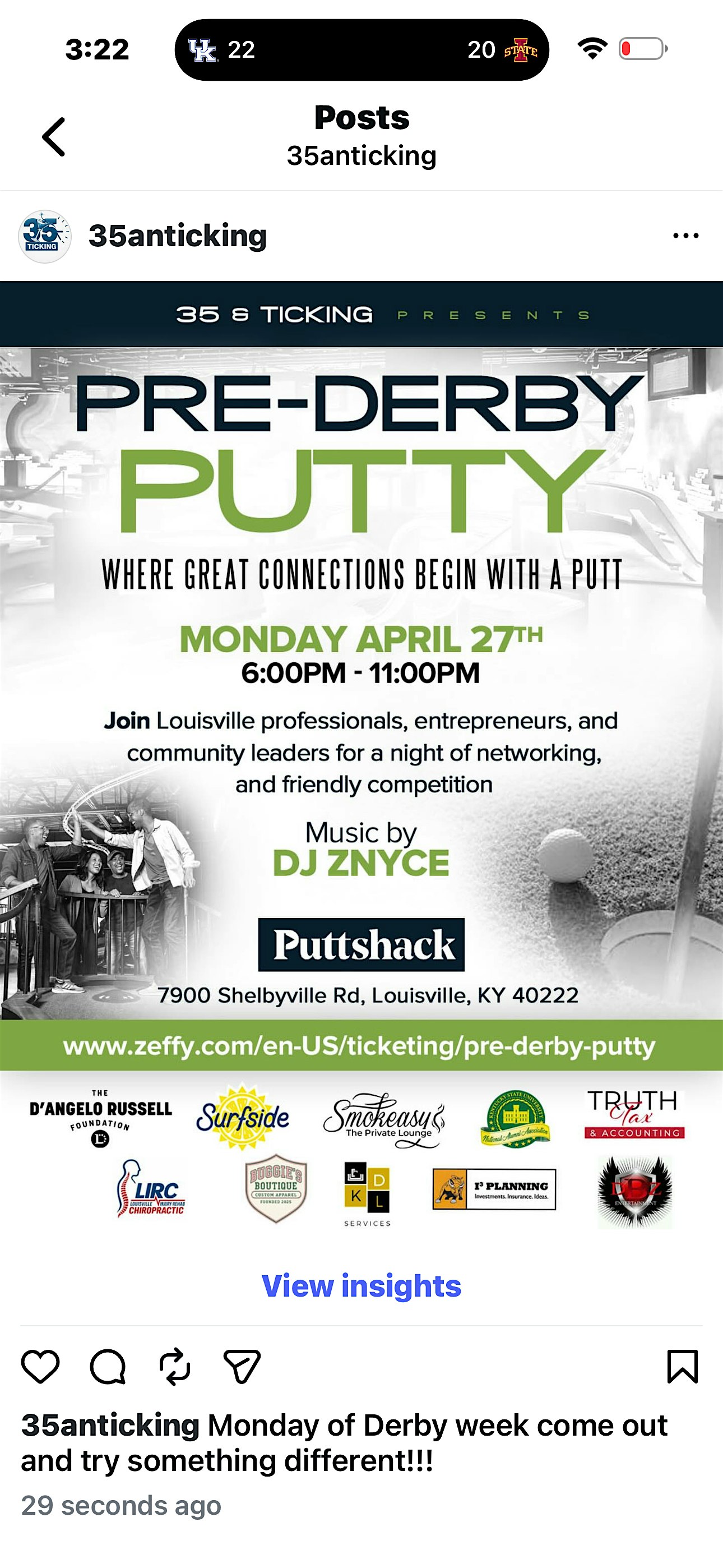 Pre-Derby Putty at Puttshack – Louisville – Louisville, KY