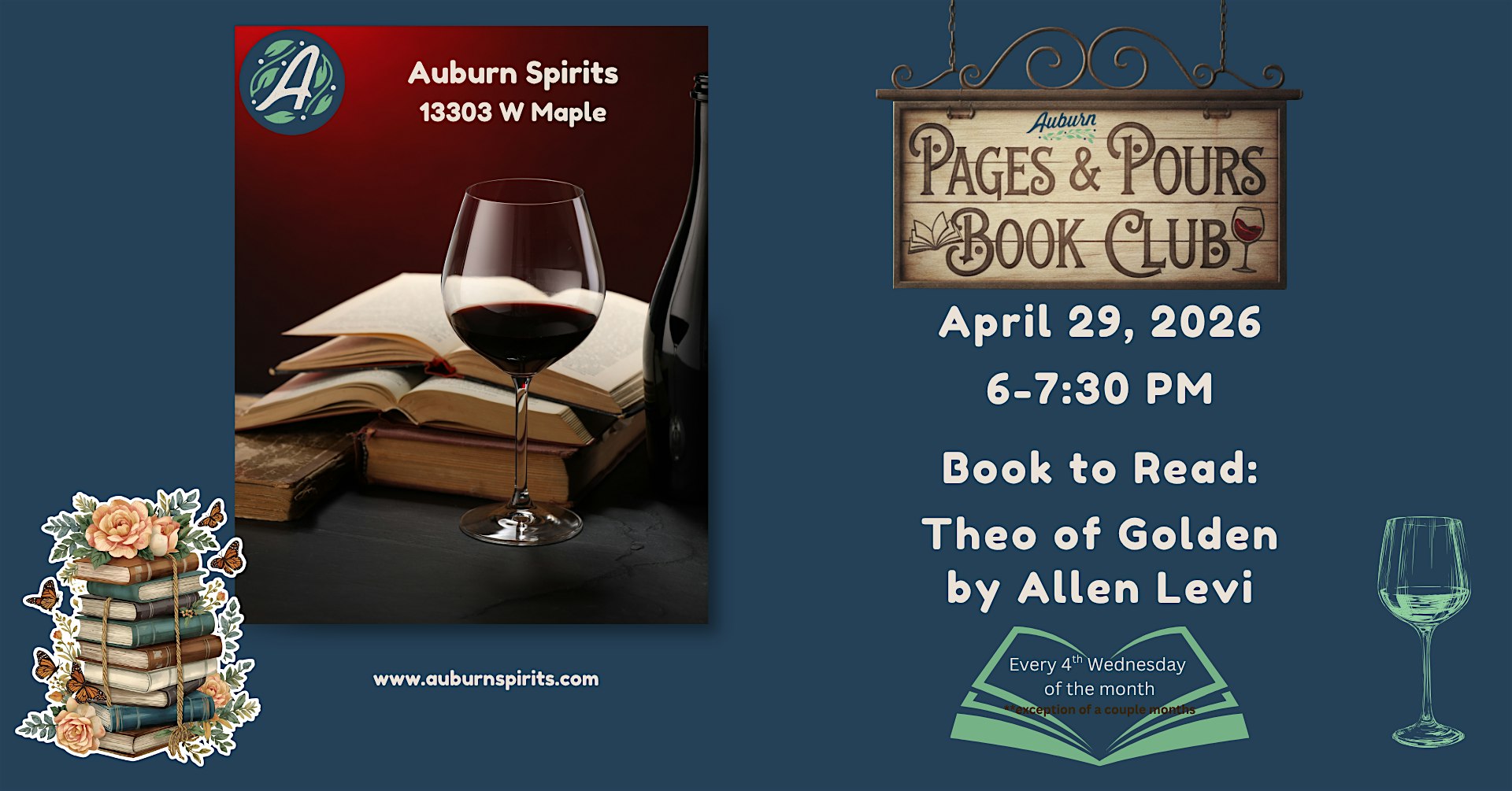 Pages & Pours Auburn Book Club at Auburn Spirits – Wichita, KS