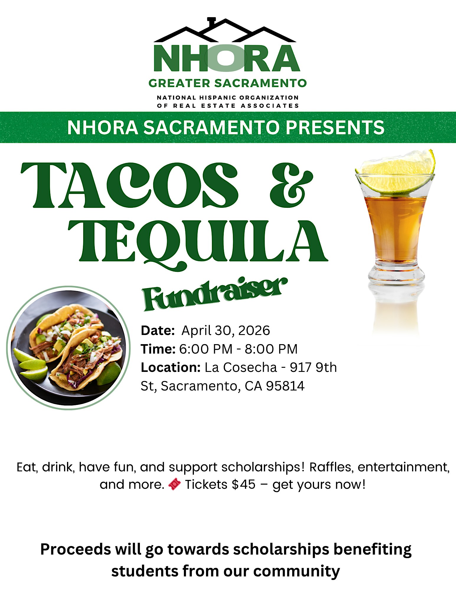 Tacos and Tequila Fundraiser at La Cosecha by Mayahuel – Sacramento, CA