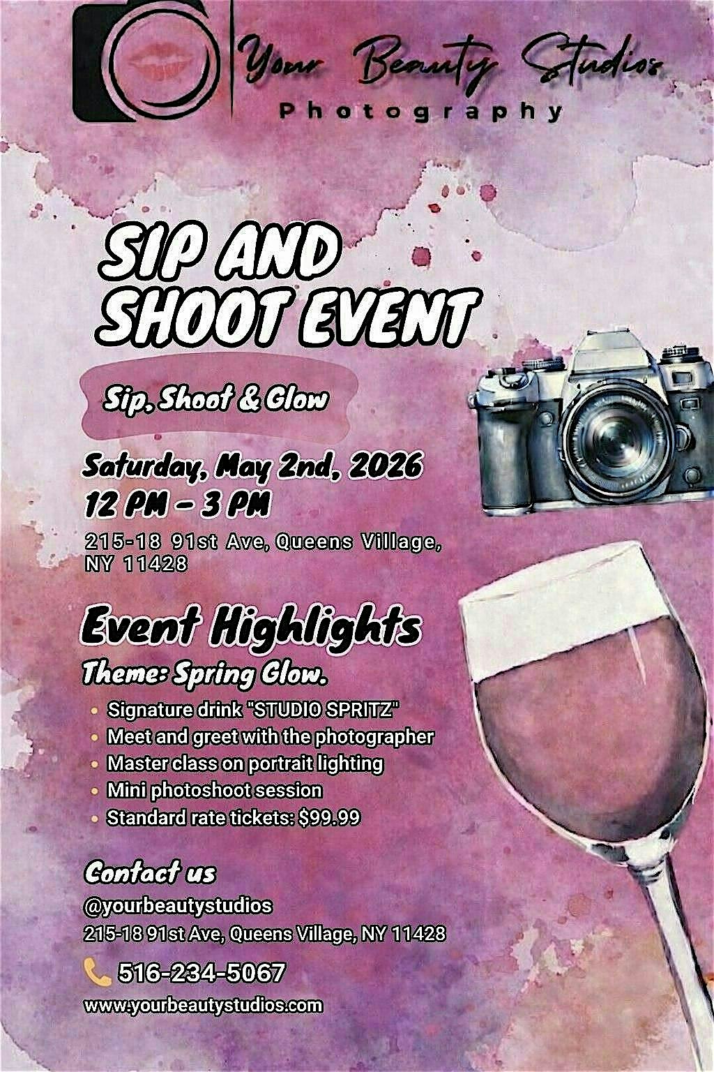 Sip & Shoot at Your Beauty Studios – Queens, NY