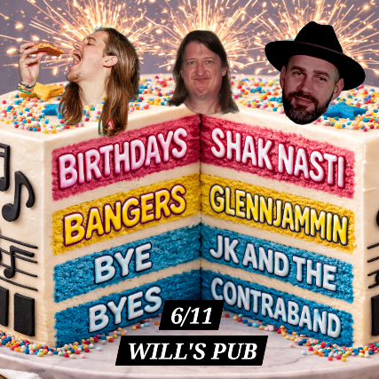 Shak Nasti, GLENNJAMMIN, JK & the Contraband: Birthdays, Bangers, and Bye-Byes at Will’s Pub – Orlando, FL