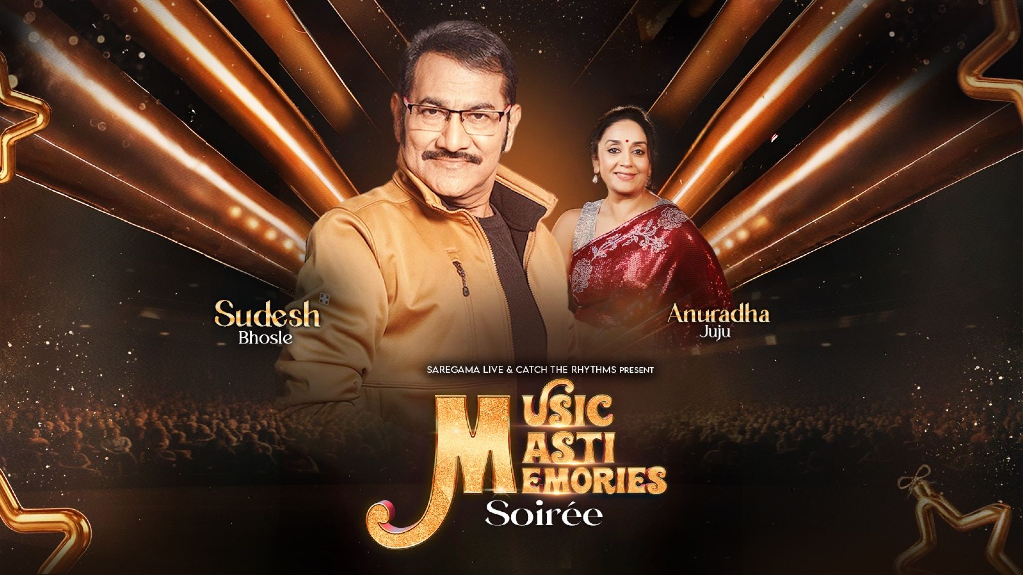 Music Masti Memories by Sudesh Bhosle and Anuradha Juju at Gas South Theater – Duluth, GA