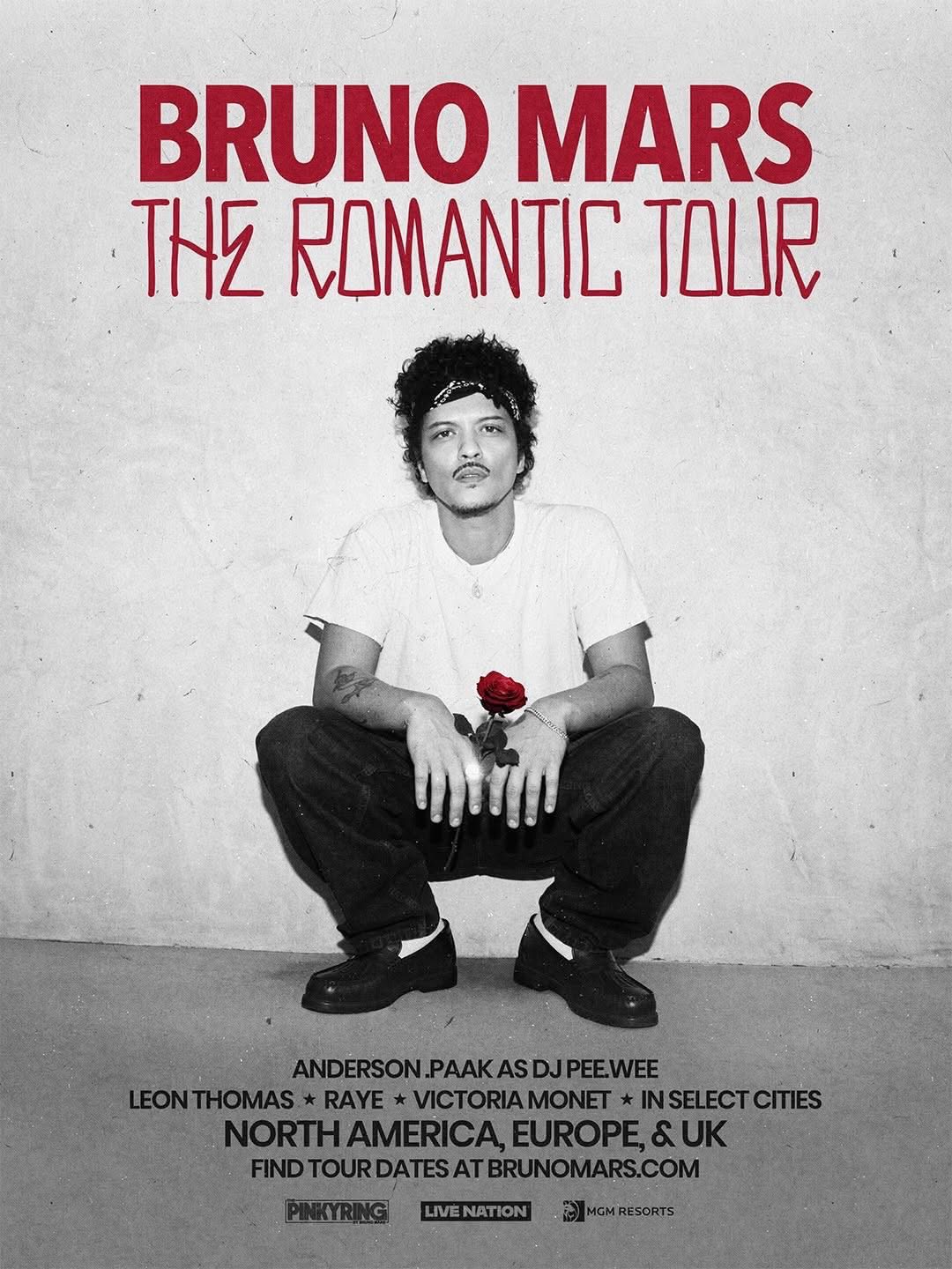 Bruno Mars - The Romantic Tour Tickets and Tour Dates